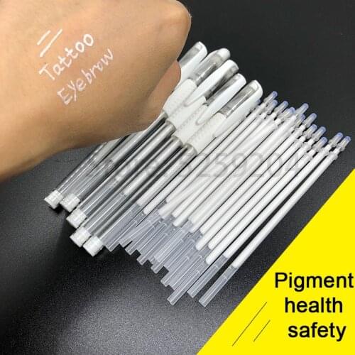 1pcs White Surgical Eyebrow Tattoo Skin Marker Pen Tools Tattoo Marker Pen Microblading Accessories for Permanent makeup Eyebrow