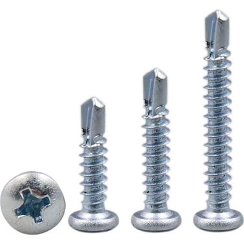 10/20/50/100PCS M4.2 Round Head Screws Philips Self Drilling Tapping Screw GB/T Pating Zinc