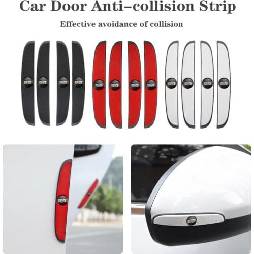 4Pcs Car Door Anti-collision Strip Accessories For Cadillac XLR XTS XT4 XT5 XT6 Escalade ATS BLS CTS CT4 CT5 CT6 EXT STS SLS SLR