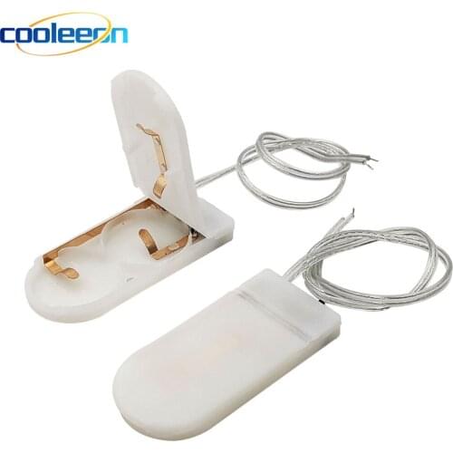 5PCS CR2032 CR2025 Battery Holder DC Connector with Wire 3V Button Batteries Box Case With On-Off Switch DIY LED String Lights