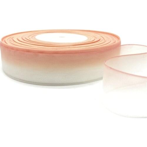 5 Yards/Lot 25mm Gradient color Organza Ribbons for Wedding Home Decor DIY Gift Wrapping Handmade Accessories #12