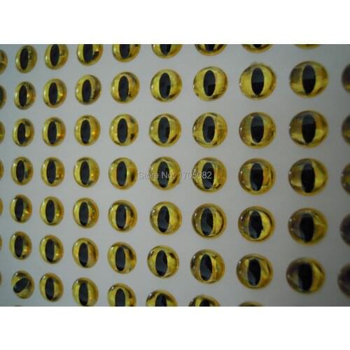 500pcs 5mm Snake Pupil Gold Eyes 3D Holographic Fishing Lure Eyes Fly Tying Jigs Crafts