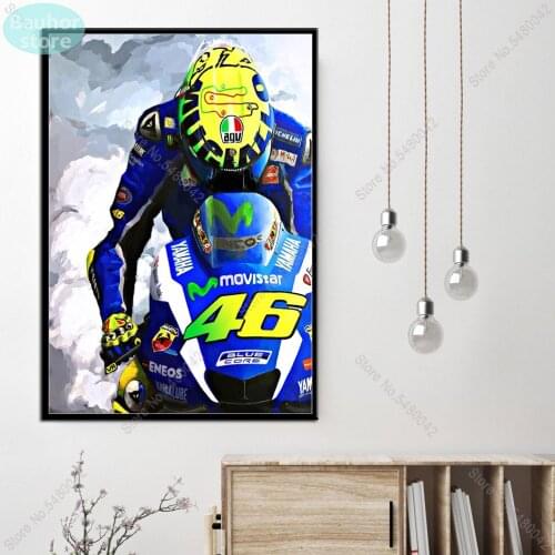 Abstract Motorcycle Racing Poster Canvas Painting Posters and Prints Wall Art Picture for Living Room Home Mural Decoration