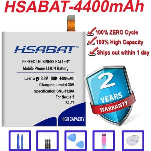 HSABAT BL-T9 4100mAh For LG Nexus 5 battery E980 Google Nexus G D820 D821 Nexus5 Megalodon D8 Google Nexus 5 battery
