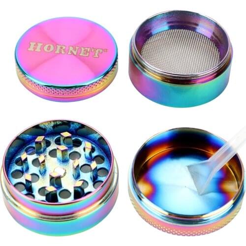 Smoking Pipe Accessories Spice Weed Cutter Rainbow Tobacco Grinder Hand Muller 40mm 4-layer Zinc Alloy