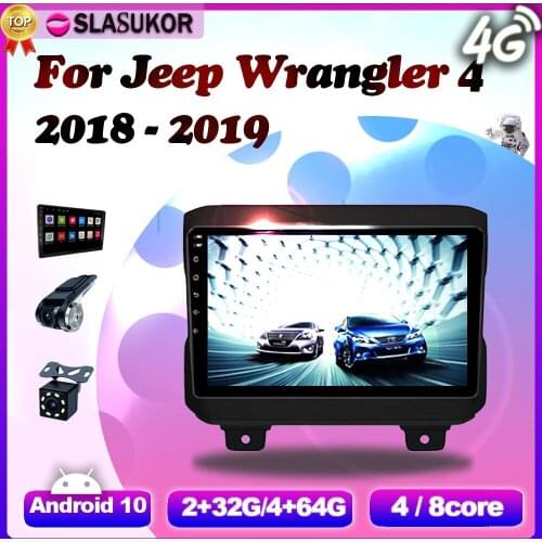 Android 10 For Jeep Wrangler 4 JL 2018 2019 Car Auto Radio Multimedia Video Player Navigation 2+32G GPS DVD Canbus No 2 din