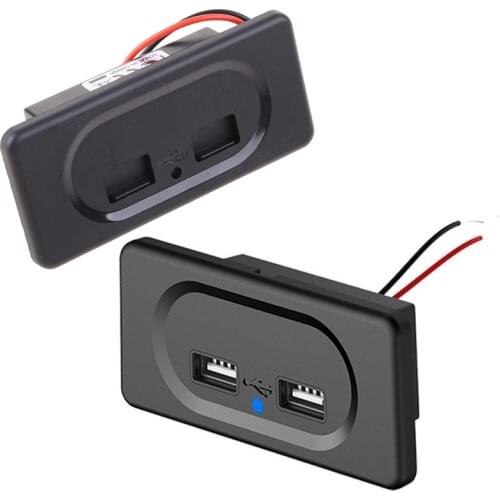 RV Car Charger Socket Power Adapter Outlet Fast Charging Twin USB 3.1A 12V K0AF