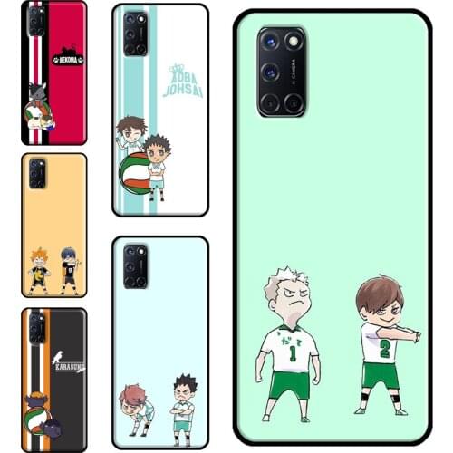 Anime Haikyuu Karasuno Case For OPPO A9 A5 A53 A31 2020 A52 A72 A15 A83 A91 A93 A5S Find X3 Pro Reno 2 Z Funda