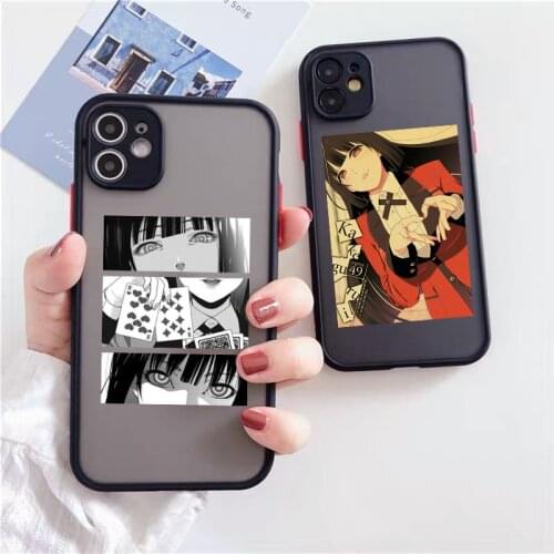 Kakegurui Jabami Yumeko Hard Phone Case For iPhone 11 12 Pro MAX XR XS SE20 X 7 8 6 Plus Japanese Anime Clear Matte Cover Fundas