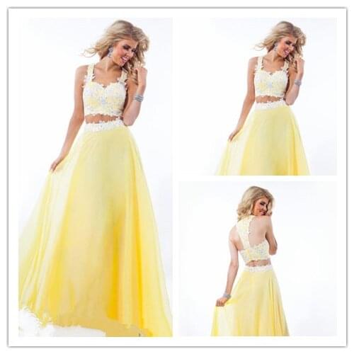 Rachel Allan 2018 Beaded Sweetheart Long Elegant Two Piece Prom gown Applique Sleeveless Formal Teen bridesmaid dresses