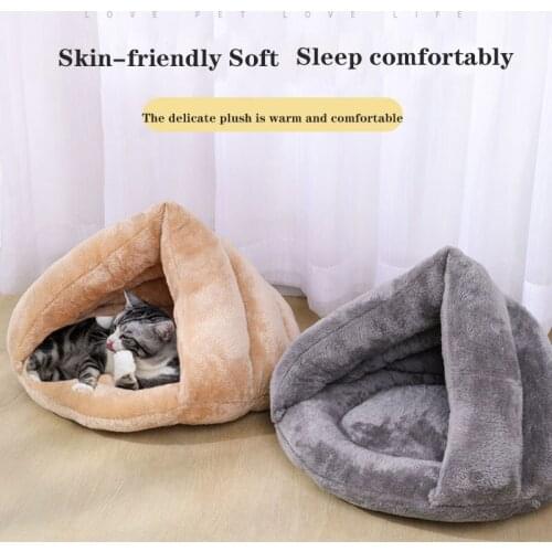 Pet Cat Dog House Kennel Plush Cotton Puppy Cave Sleeping Bed So Soft Mat Pad Warm Nest Winter Warm Bed For Pet Cat Dog House