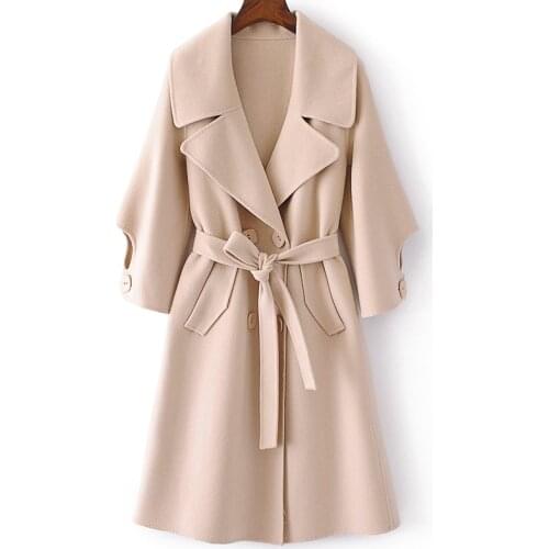 Fin Dreey Women's Beige Coats