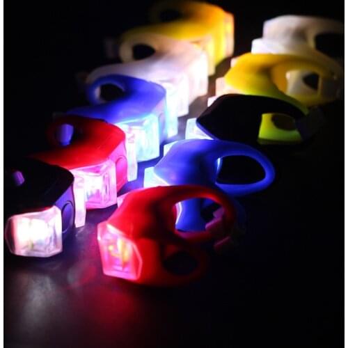 Silicone LED Bicycle Lights Bicycle Frog Light Waterproof Cycling Front Rear Rail Light Handlebar LED Flash Safety Warning Lamps
