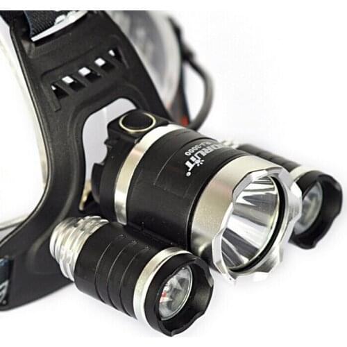 Hot CREE XML T6 LED Headlight Waterproof 5000 Lumens LED Headlamps T6 Flashlight Torch head lantern Chargers for Fishing