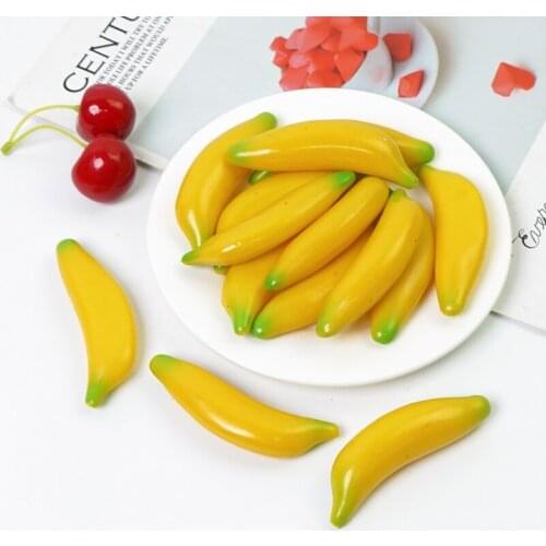 Festive Supplies Artificial Decorations Fruits Plastic Simulation Mini Banana Model Decoration Props 10 Pc/lot