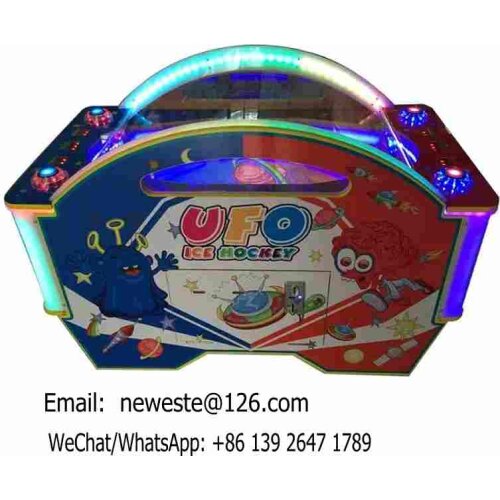 Indoor Amusement Coin Operated UFO Ice Air Hockey Table Arcade Game Machine