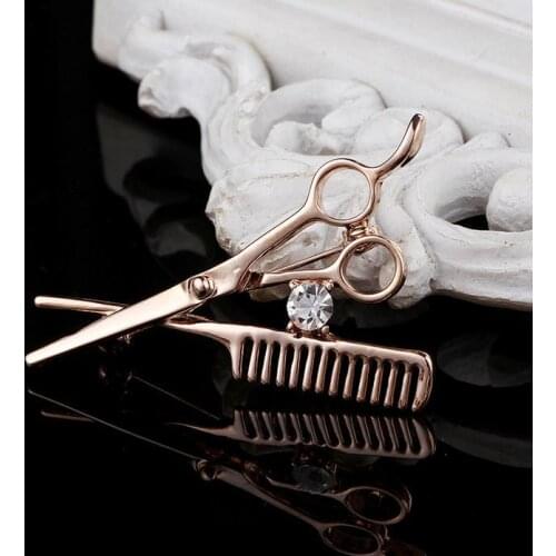 Korean Version Pop Alloy Crystal Brooch For Women Men Creativity Fashion Geometric Exaggeration Metal vintage Jewelry Wholesale