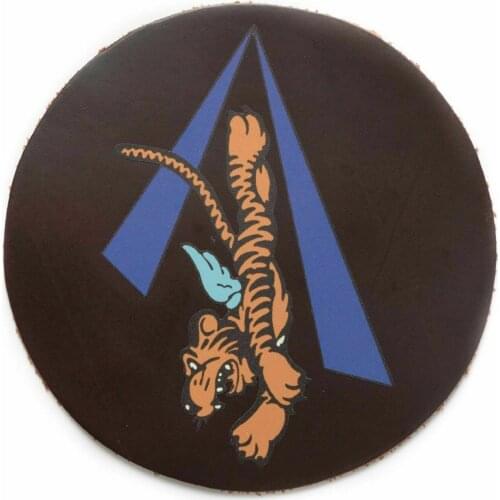 WW2 US AIR VETERANS JACKET PATCH FORCE FLYING TIGERS LEATHER ROUND PATCH CLASSICAL World Military Store