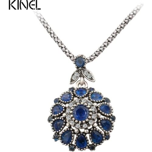 Hot 2016 Gorgeous Bohemia Vintage Jewelry Fashion Resin Silver -Plated Women For Pendant Long Necklace Crystal Gifts