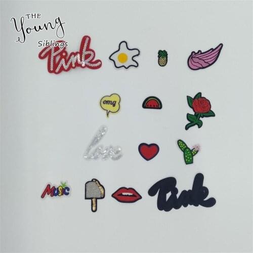 Fashion Mixture Sewing Sell High quality Hot Melt Sdhesive Applique Embroidery Patch DIY Clothing Accessories patch C789-C807