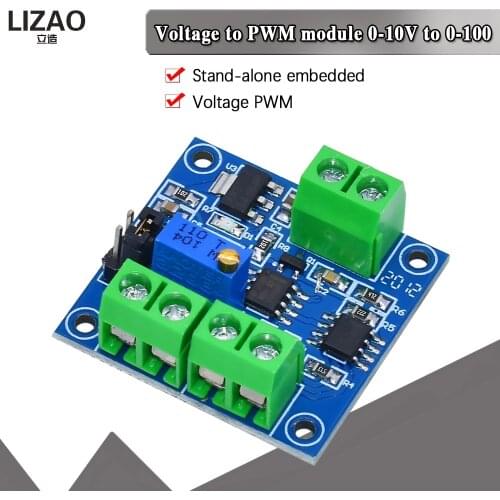 Voltageto PWM Converter Module 0-10V to 0%-100% for PLC MCU Digital to Analog Signal PWM Adjustabl Converter Power Module