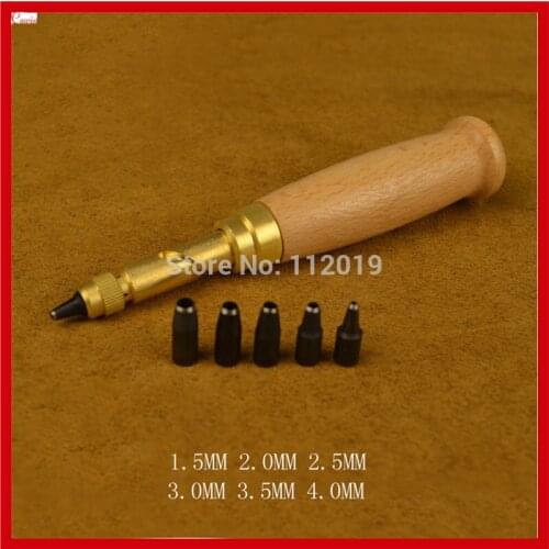 New Automatic Non Tapping Round Leather Puncher Leather Stitching Hole Punch Leather Belt Screw Punch