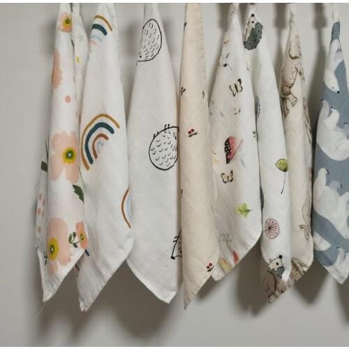 28x28cm Bamboo Cotton Baby Towel Pacifier Teether Blanket Muslin Blanklet Teething Toy Baby Blanket Baby Bibs Shower Gift
