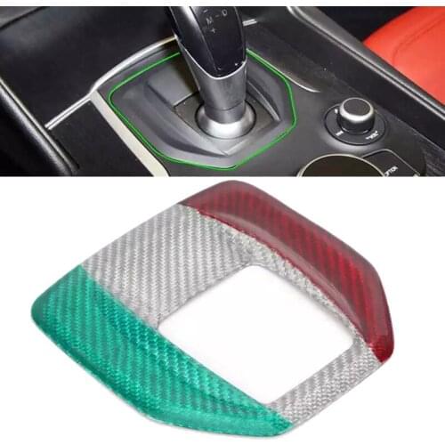 Carbon Fiber Car Gear Shift Panel Frame Cover Trim for Alfa Romeo Giulia Car Styling
