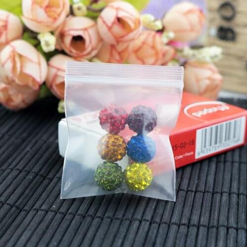 2cmx2.5cm zipper plastic bag PE bag Jewelry Fine Metal Ziplock Lock Reclosable Plastic zipper pouch bags Clear Bag 100 PCS