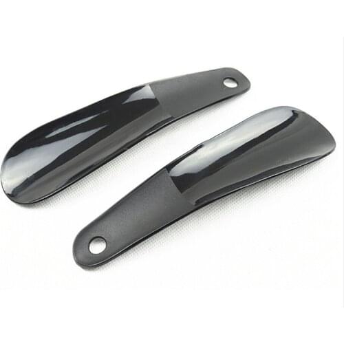 12cm Professional Shoe Horns Black Plastic Shoe Horn Spoon Shape Shoehorn Shoe Lifter Flexible Sturdy Slips