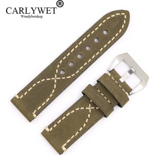 CARLYWET20 22 24 26mm Green Thick Strap Watch Band For Tag CARRERA Omega Montblanc Panerai Daytona Submariner Tissot