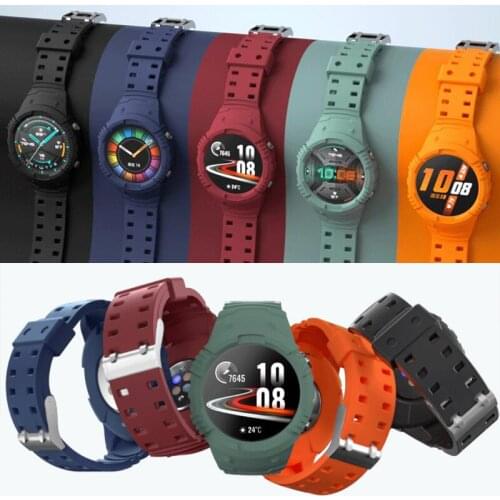 Silicone Strap Wrist Band Watchband Frame Case For Huawei GT 2/2E GT2 Pro Magic 2 46mm GT2E Magic2 Watch Wristband Bumper Cover