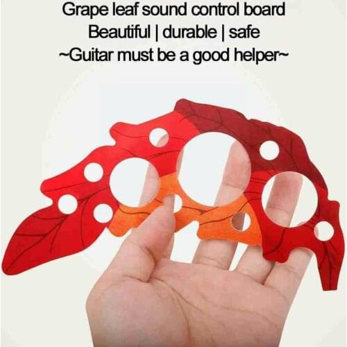 Stylish Cool Red Leaves Grapes Style Guitar Acoustic Guitar Style Accessories Evening Supplies Beach Sticker Guitar Decorat D8Q9