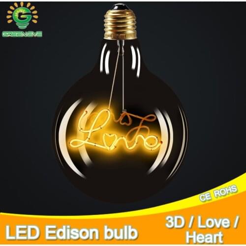LED Bulb E27 Retro Filament LED lamp dimmable 220V Holiday Lights A60 ST64 G80 G95 G125 3D Decoration Bulb Christmas Decoration