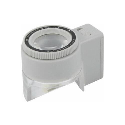 Focal Length-Adjustable Magnifier with LED Light Source Magnifying Glass