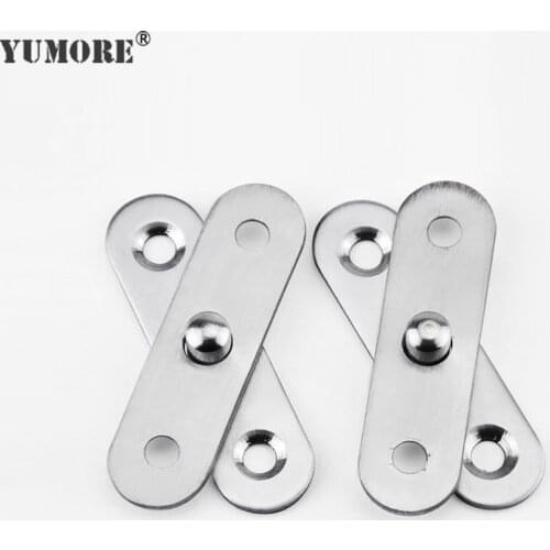 YUMORE 360 Degree Rotating Door Pivot Hinge Stainless Steel Tone Rotary Shaft Location Hidden Hinge Furniture Hardware