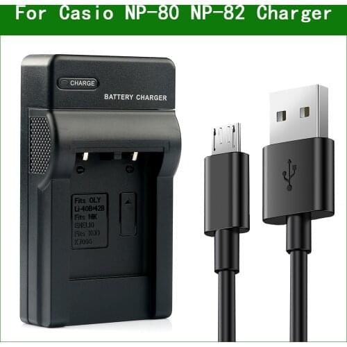 Lanfulang NP-80 NP-82 BC-80L BC-81L Digital Camera Battery Charger for Casio EX G1 N5 N20 N50 ZS6 ZS100 ZS150 Z1 Z2 Z16 Z28 Z33