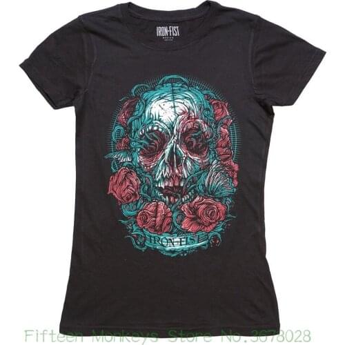 WomenS Tee Iron Fist Santeria Ladies Black T-Shirt Lady Clothe Printed Clothing Shirt T-Shirt 2019 Funny Tees