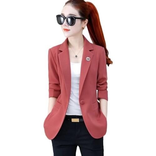 Short Blouse Outerwear Women Spring Autumn New Fashion Casual Suits Jacket Trendy Plus Size Womens Professional Clothing 4XL