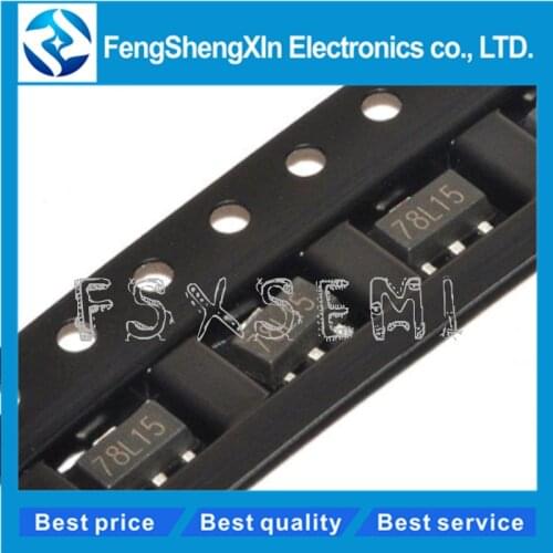 100pcs/lot New 78L15 SOT89 7815 15V Voltage regulator triode