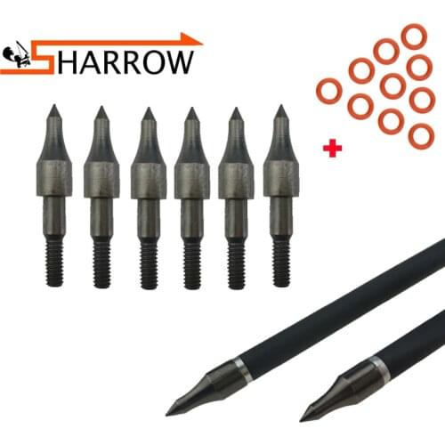 30/50/100pcs 100Grain Archery Target Point Arrowshead 4cm 8-32 Thread With Target Washer For Cabon Fibergrass Arrows Accessories