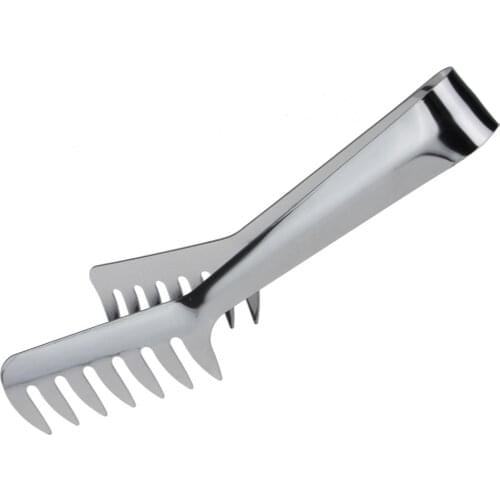 430 Stainless Steel Food Comb Clip Spaghetti Thongs Noodles Pointed Food Holder Western Restaurant Tools #4O