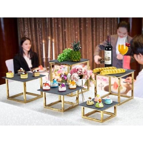5pcsIron stand with acrylic top for cupcake cookie flowers dessert table cake stand buffet banquet decor
