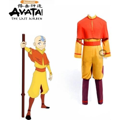 Anime Avatar The Last Airbender Bumi Avatar Aang Cosplay Costume Custom Made Any Size