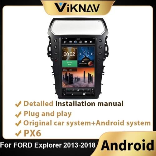 13.6 inch Android System Car GPS navigation For FORD Explorer 2013-2018 Multimedia DVD Player Tesla Car Radio headunit