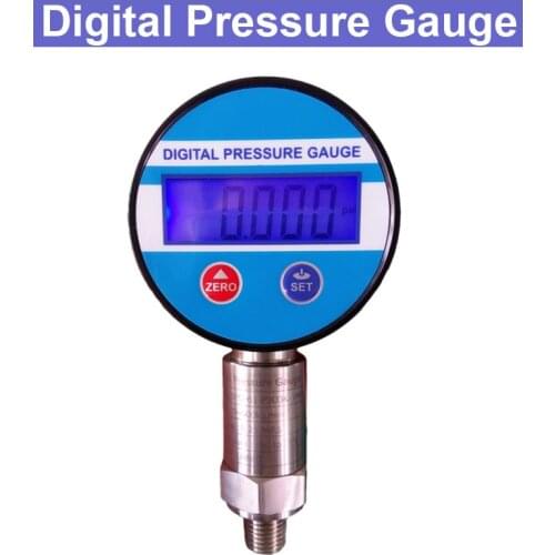 SP Free shipping 0-60Mpa 0.25% 3VDC Battery-Powered Digital Vacuum Pressure Gauge psi/Bar/ kg/m2/Kpa