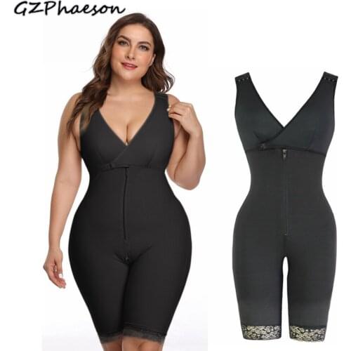 Butt Lifter Body Shapewear Women Slimming Sheath Corrective Underwear Waist Trainer Zipper Full Body Shaper Corset lace Bodysuit