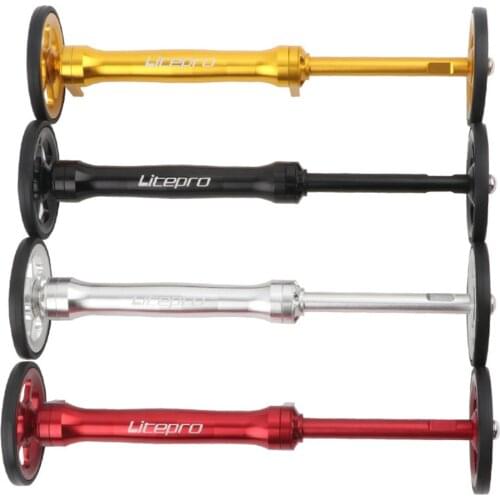 Litepro Folding Bicycle Easy Wheel Extension Rod Telescopic Bar Bike Modified Aluminum Alloy For Brompton Rear Cargo Rack Parts