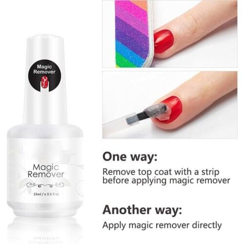 Nail Gel Polish Magic Remover For Manicure Fast Clean Within 2-3 MINS UV Gel Nail Polish Remove Base Top Coat