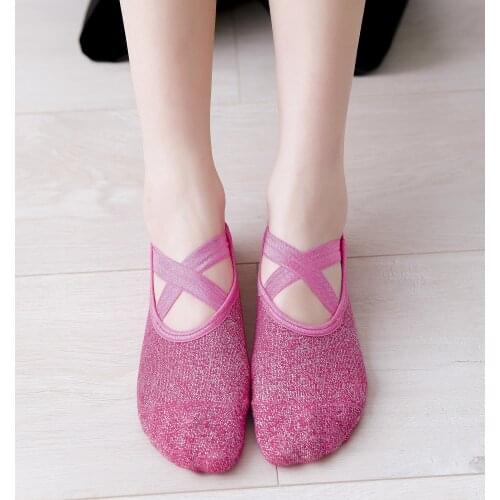 Yoga Socks for Women Non-Slip Grips Anti-Skid Pilates, Barre, Bikram Fitness